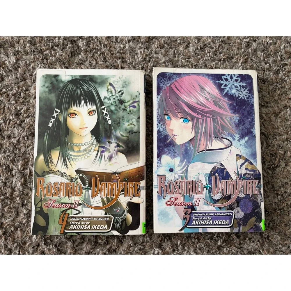 Rosario+Vampire: Season II, Vol. 3 and 4 Paperback Book By Ikeda, Akihisa